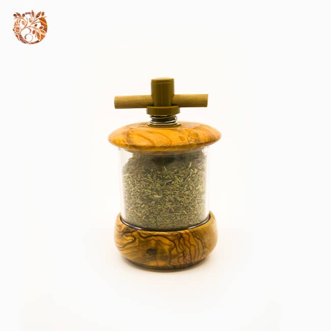Moulin à Herbes De Provence En Bois D'Olivier D.O.M. - 13cm
